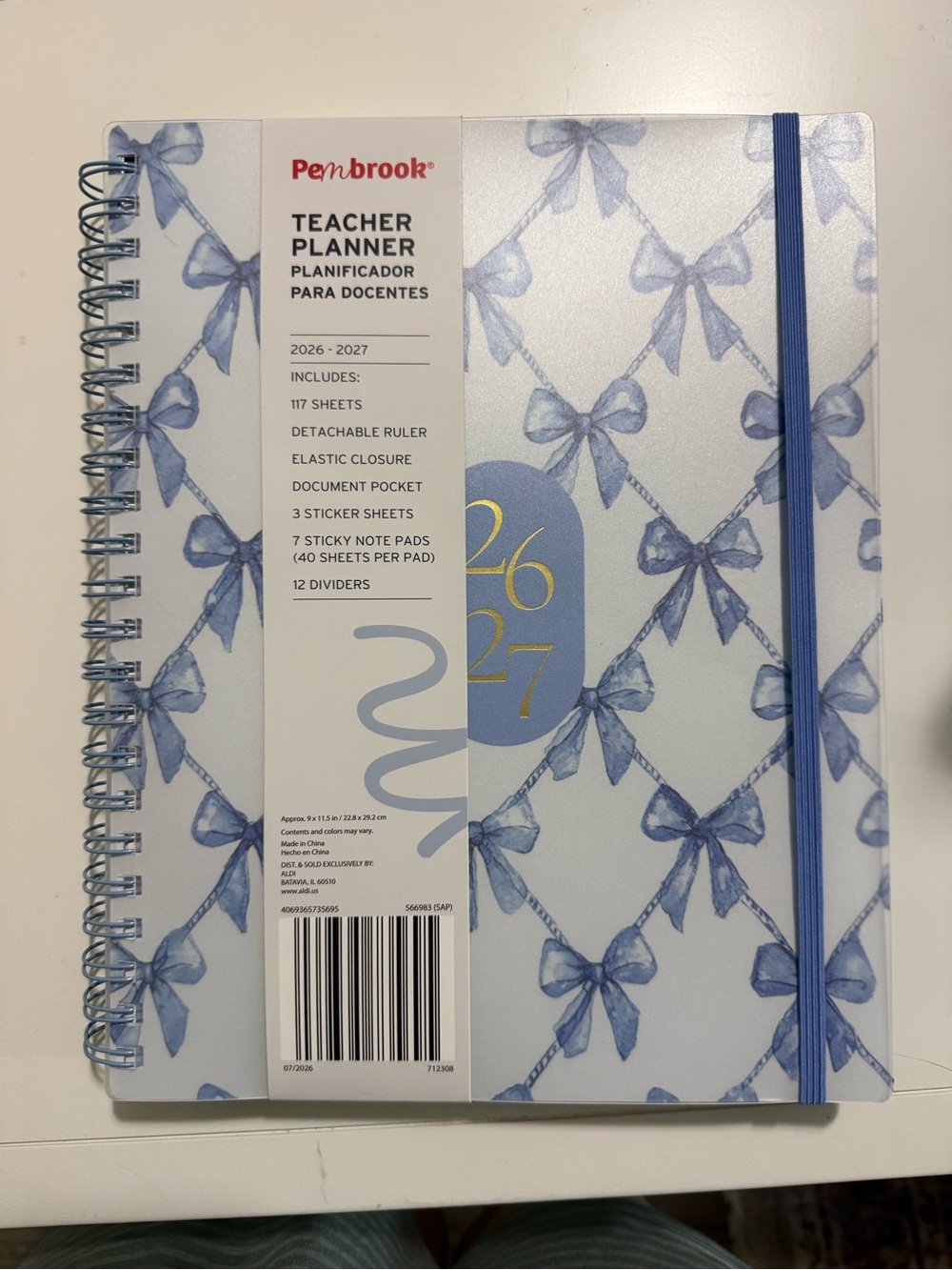 Blue Ribbon Pembrook Teacher Planner 2026-2027